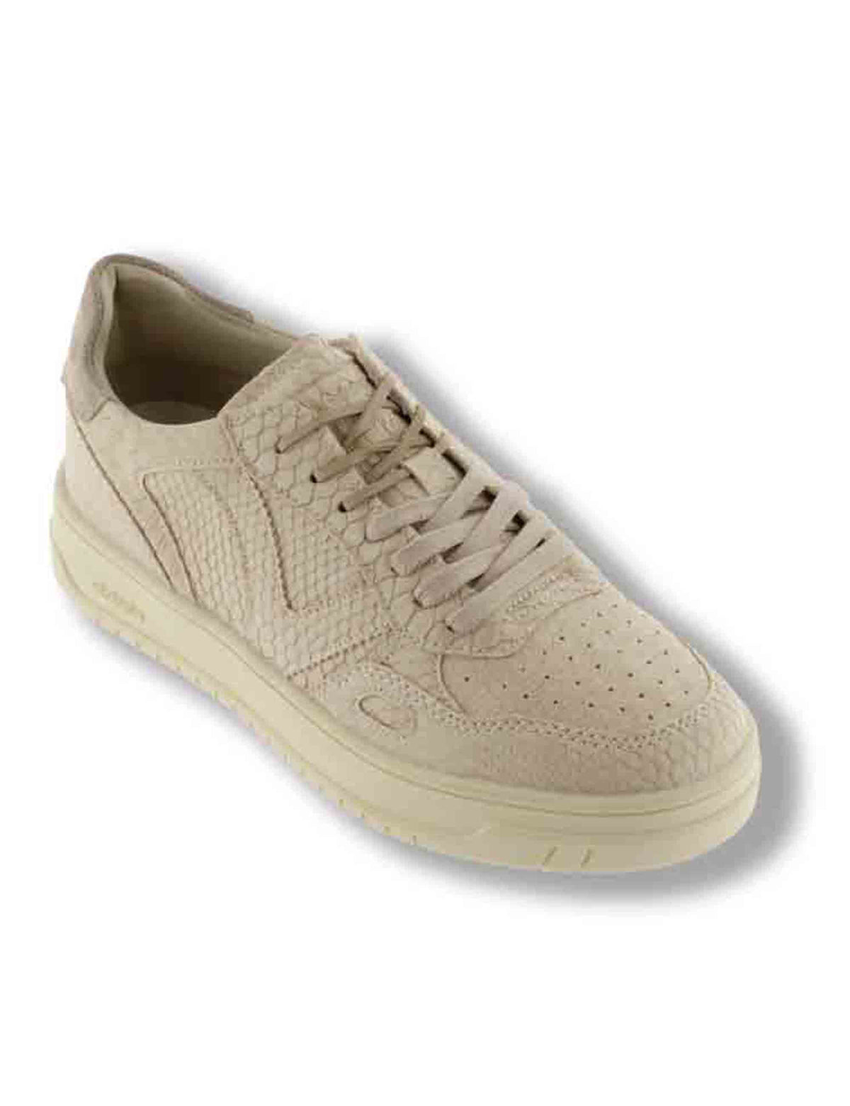 Sneakers donna Seul beige effetto serpente con inserto camoscio in tinta 1257150 80 Beige Victoria 
