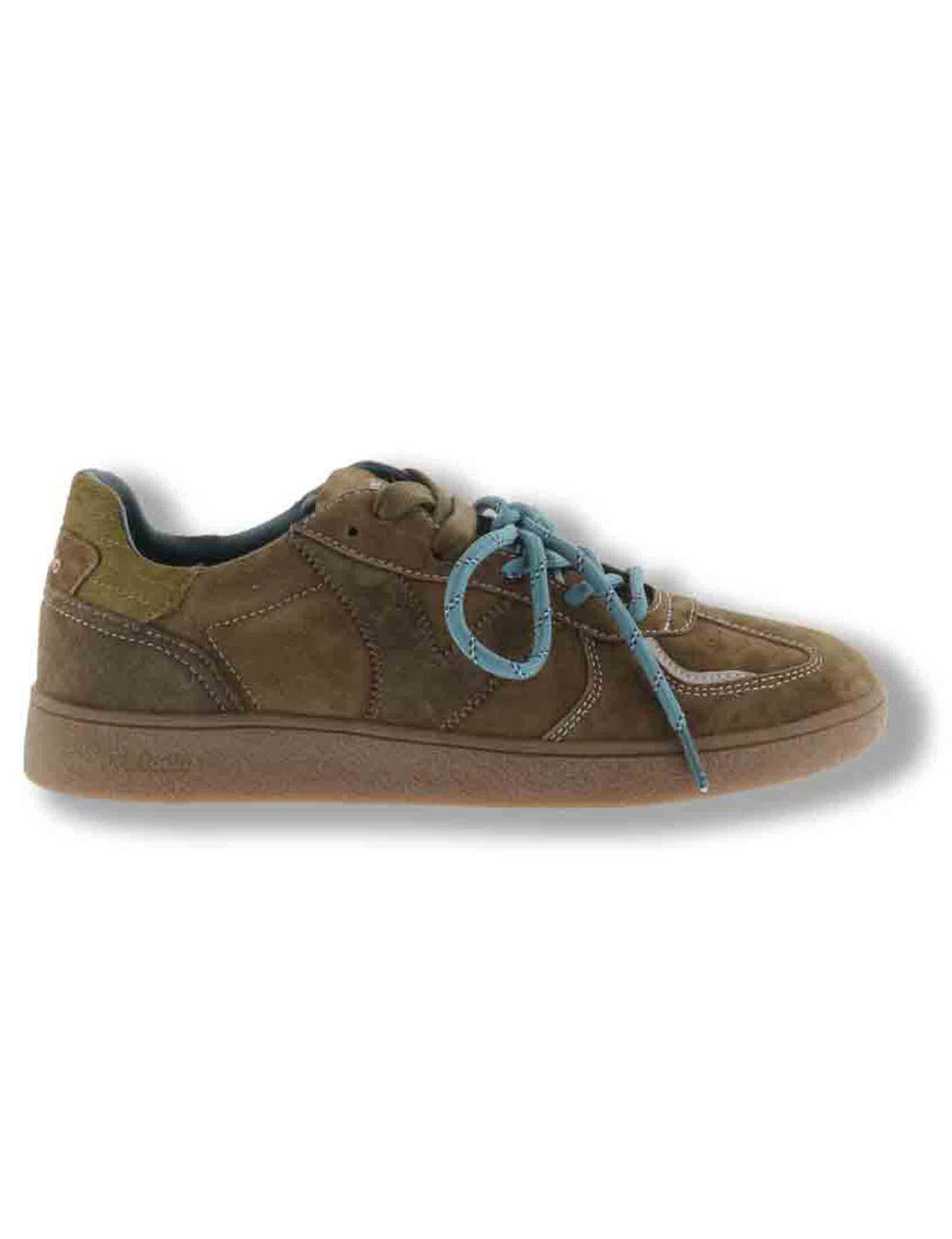 Sneakers donna Londres in camoscio taupe con inserto pelo e doppio laccio mélange 1267100 82 Taupe Victoria 