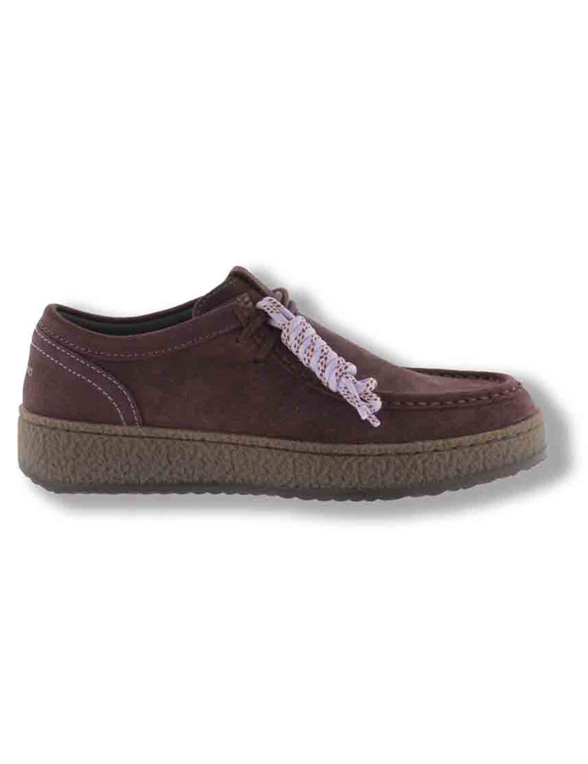 Mocassini donna Malmo in camoscio bordeaux con impunture a contrasto e doppio laccio mélange 1268101 41 Burdeos Victoria 