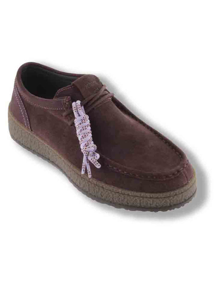 Mocassini donna Malmo in camoscio bordeaux con impunture a contrasto e doppio laccio mélange 1268101 41 Burdeos Victoria 