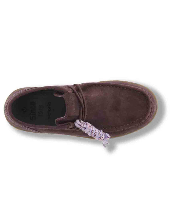 Mocassini donna Malmo in camoscio bordeaux con impunture a contrasto e doppio laccio mélange 1268101 41 Burdeos Victoria 