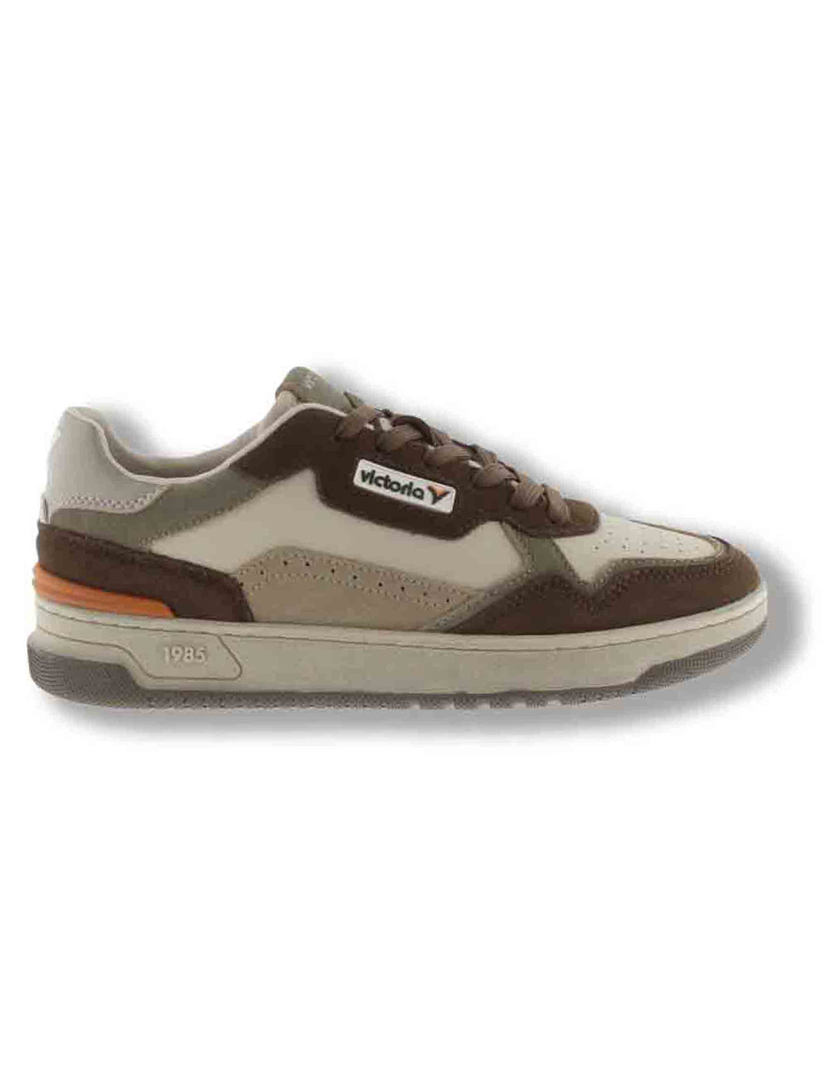 Sneakers donna C80 Urban in pelle con inserti camoscio marrone e logo anni '80 8800126 82 Taupe Victoria 