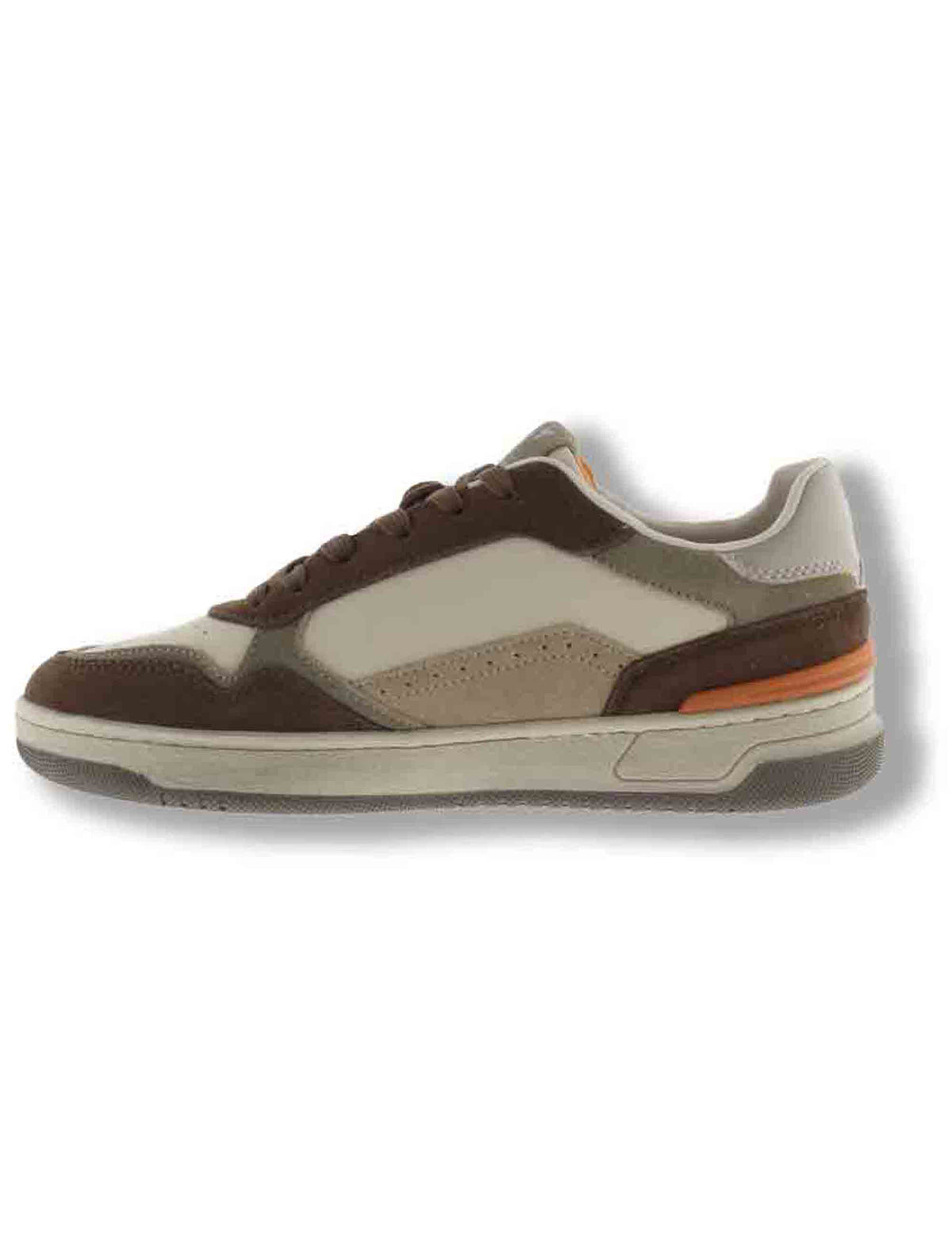 Sneakers donna C80 Urban in pelle con inserti camoscio marrone e logo anni '80 8800126 82 Taupe Victoria 