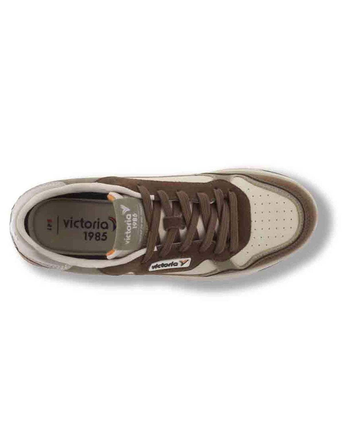 Sneakers donna C80 Urban in pelle con inserti camoscio marrone e logo anni '80 8800126 82 Taupe Victoria 