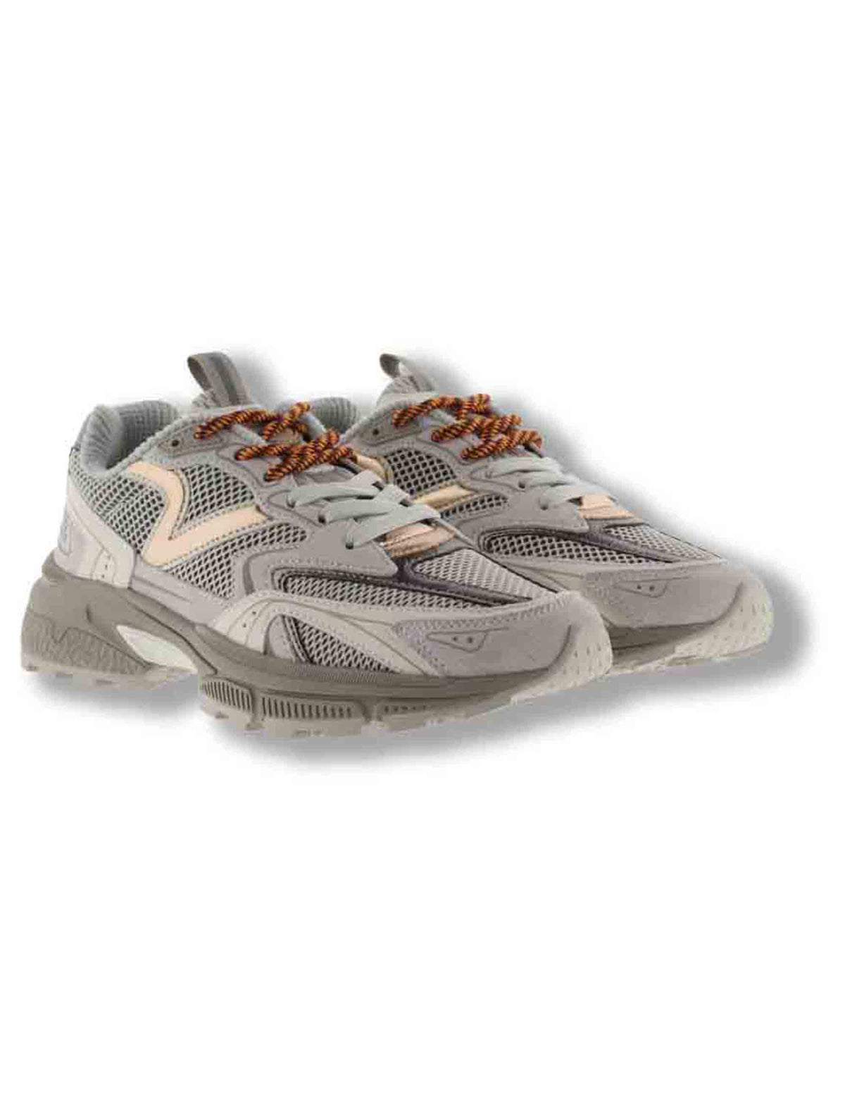 Sneakers donna Mythos in rete grigia con inserti camoscio tono su tono 8809105 12 Gris Victoria 