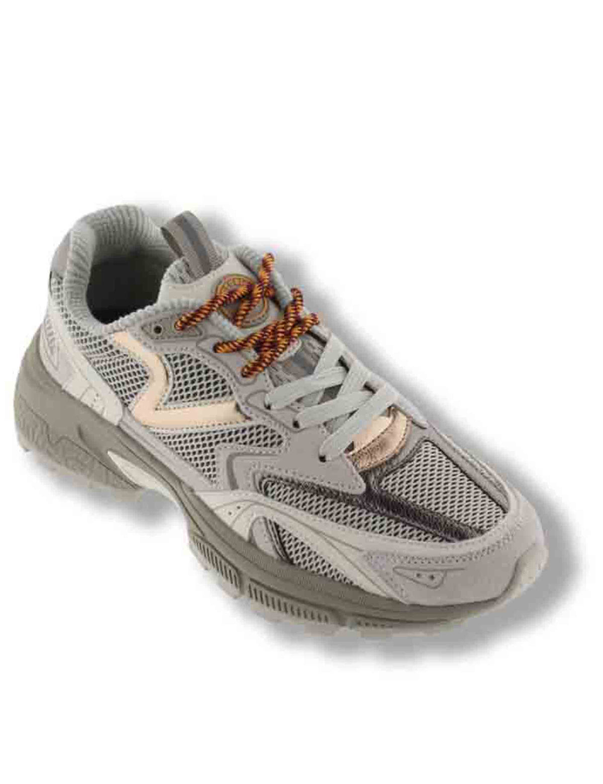Sneakers donna Mythos in rete grigia con inserti camoscio tono su tono 8809105 12 Gris Victoria 