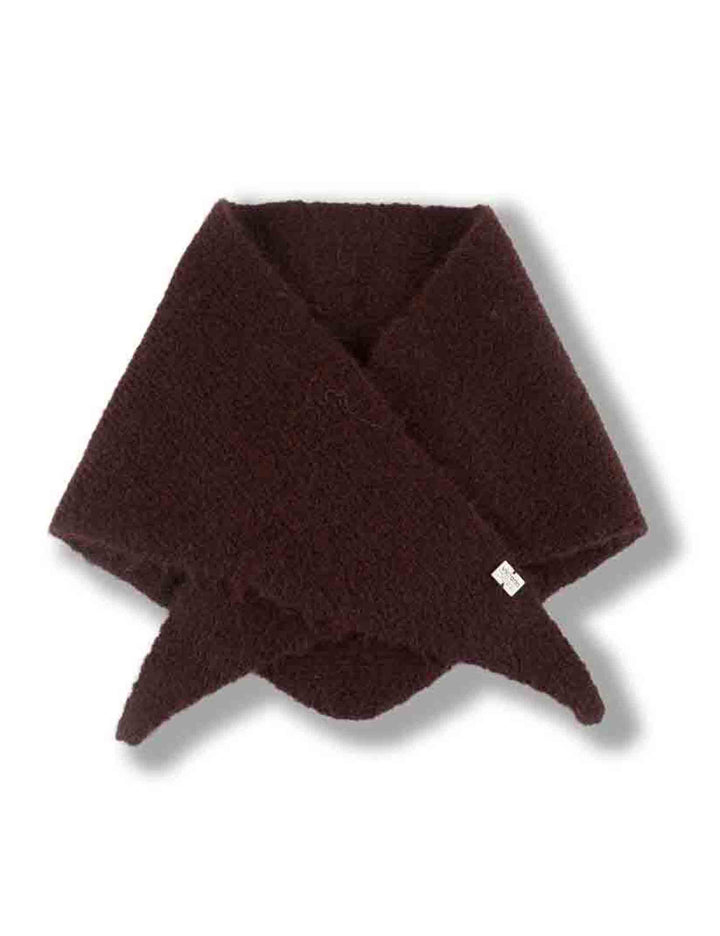 Sciarpa triangolare donna in maglia bordeaux con placca in metallo 100% vegan 9126021 41 Burdeos Victoria 