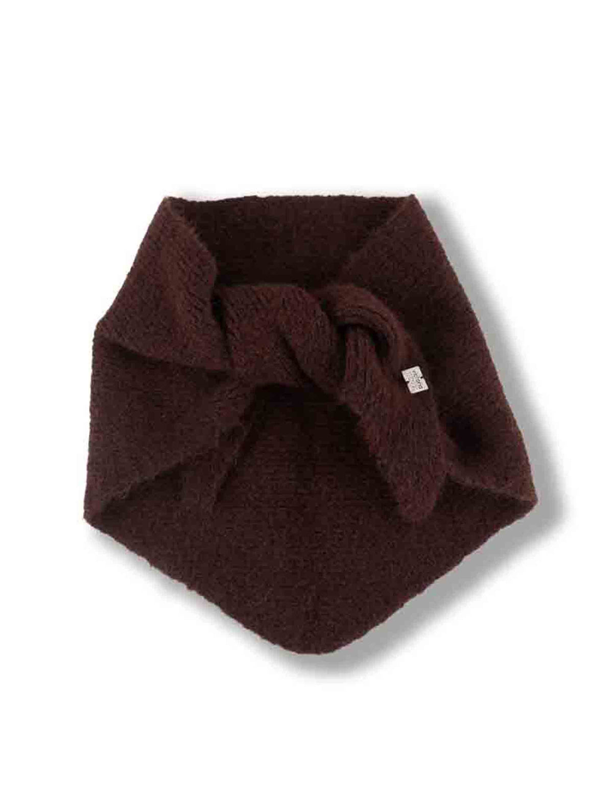 Sciarpa triangolare donna in maglia bordeaux con placca in metallo 100% vegan 9126021 41 Burdeos Victoria 