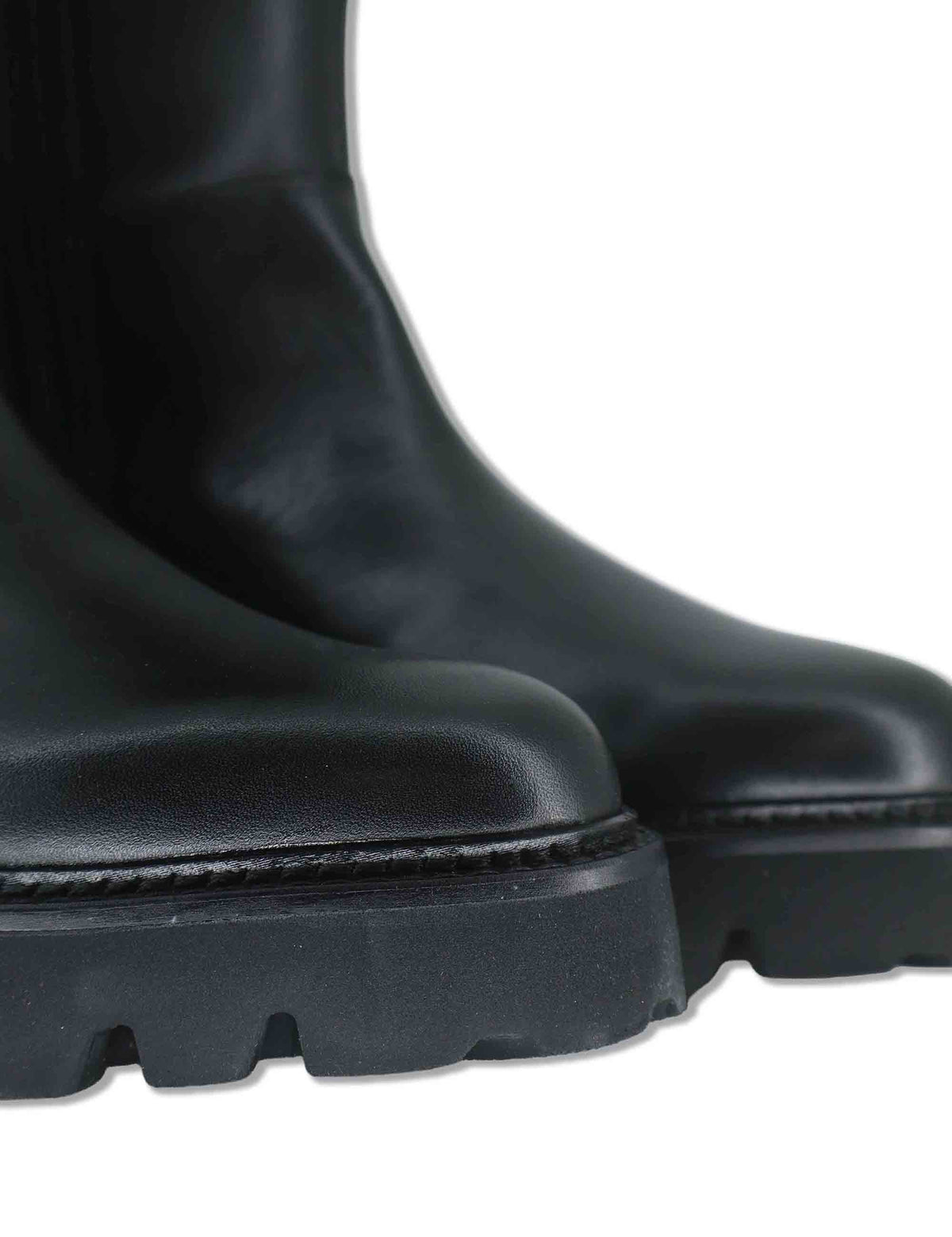 Stivali donna in pelle nabuk nera con elastico esterno zip interna e suola carrarmato BB375201 600123 Vueva 