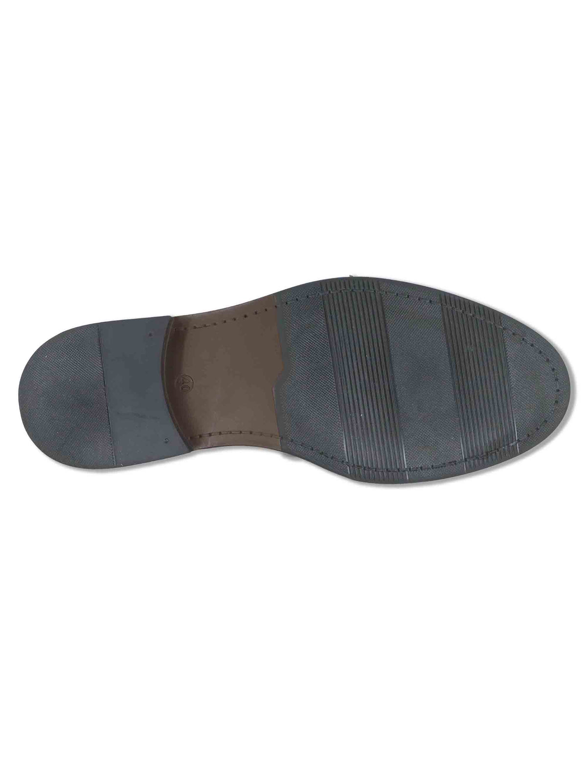 Mocassini uomo in pelle marrone con bendina liscia e suola in gomma WB276207 500216 Vueva 