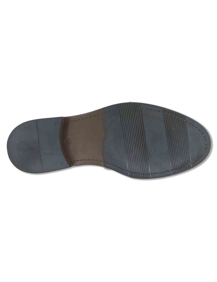 Mocassini uomo in pelle marrone con bendina liscia e suola in gomma WB276207 500216 Vueva 