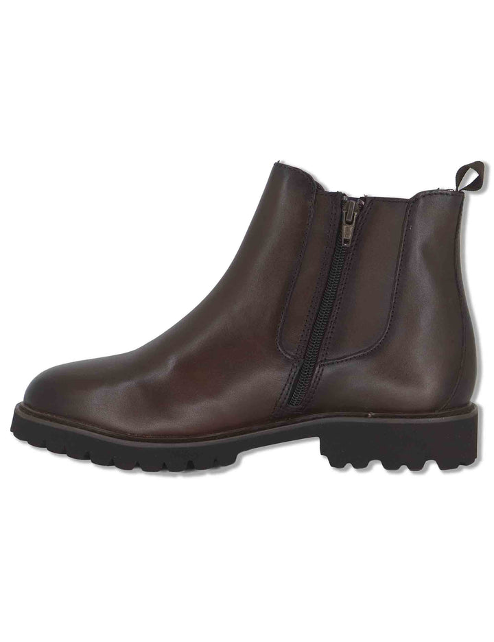 Stivaletti beatles uomo in pelle marrone con elastici laterali e suola in gomma YB306205 500216 Vueva 