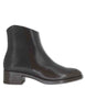 Stivaletti in pelle liscia marrone con punta arrotondata Donna D-1801 TESTA