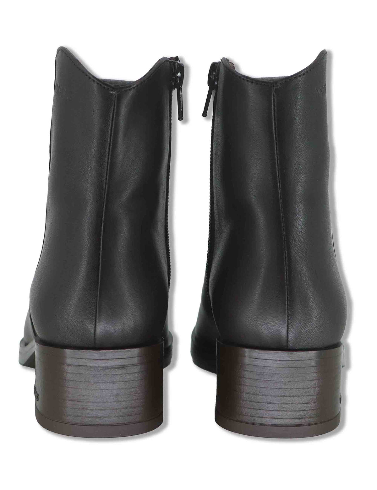 Stivaletti donna in pelle liscia marrone con punta arrotondata tacco medio e soletta MemoryGel D-1801 TESTA Wonders 