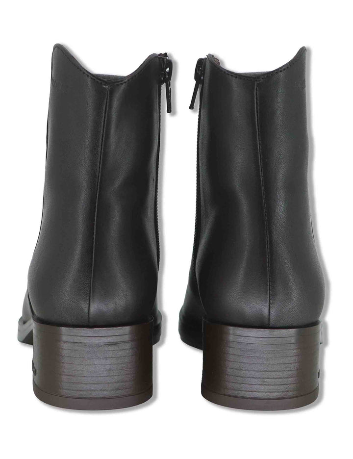 Stivaletti donna in pelle liscia marrone con punta arrotondata tacco medio e soletta MemoryGel D-1801 TESTA Wonders 