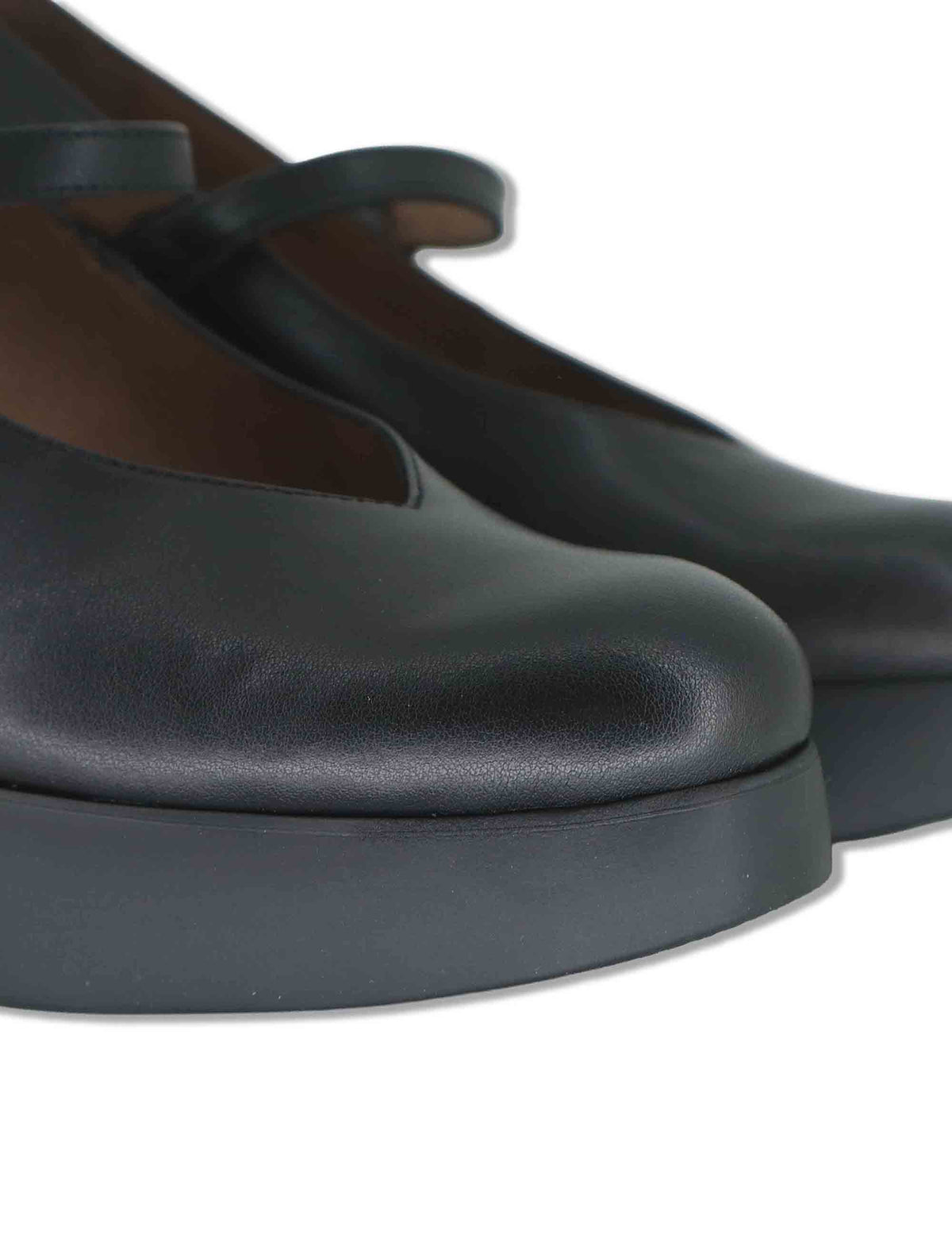 Decollete donna in pelle nera con cinturino tacco e plateau con tecnologia WondersFly H-49100 NERO Wonders 