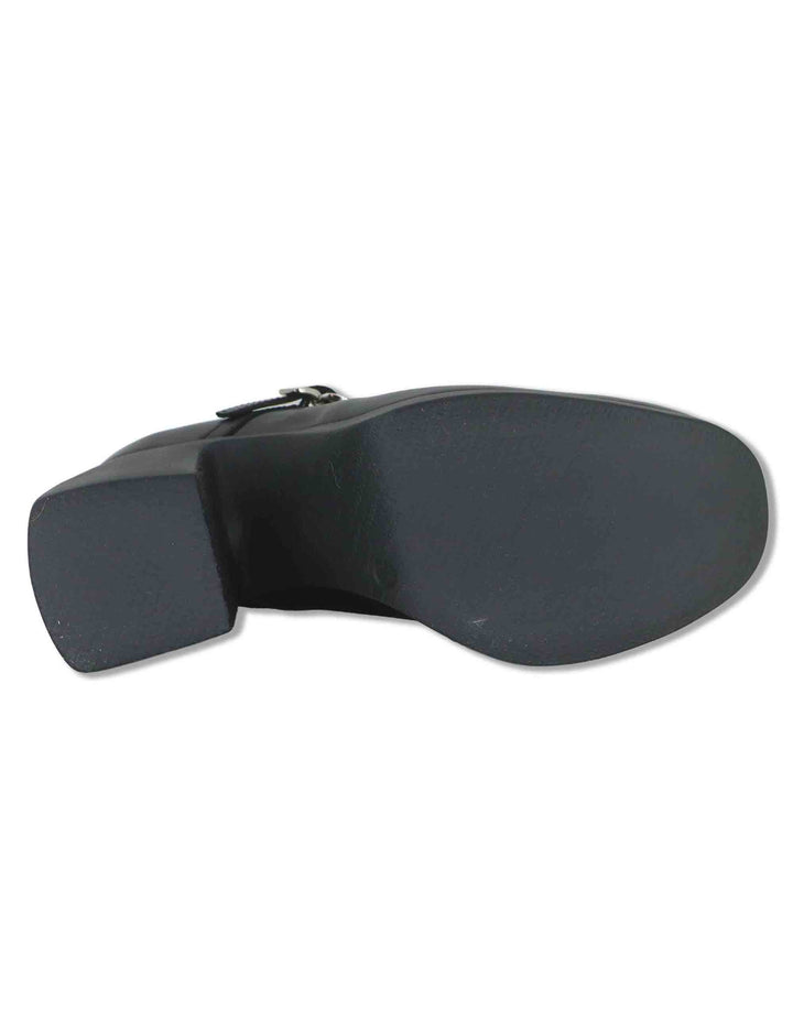 Decollete donna in pelle nera con cinturino tacco e plateau con tecnologia WondersFly H-49100 NERO Wonders 