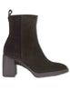 Stivaletti in camoscio marrone con soletta MemoryGel Donna L-1601 TESTA