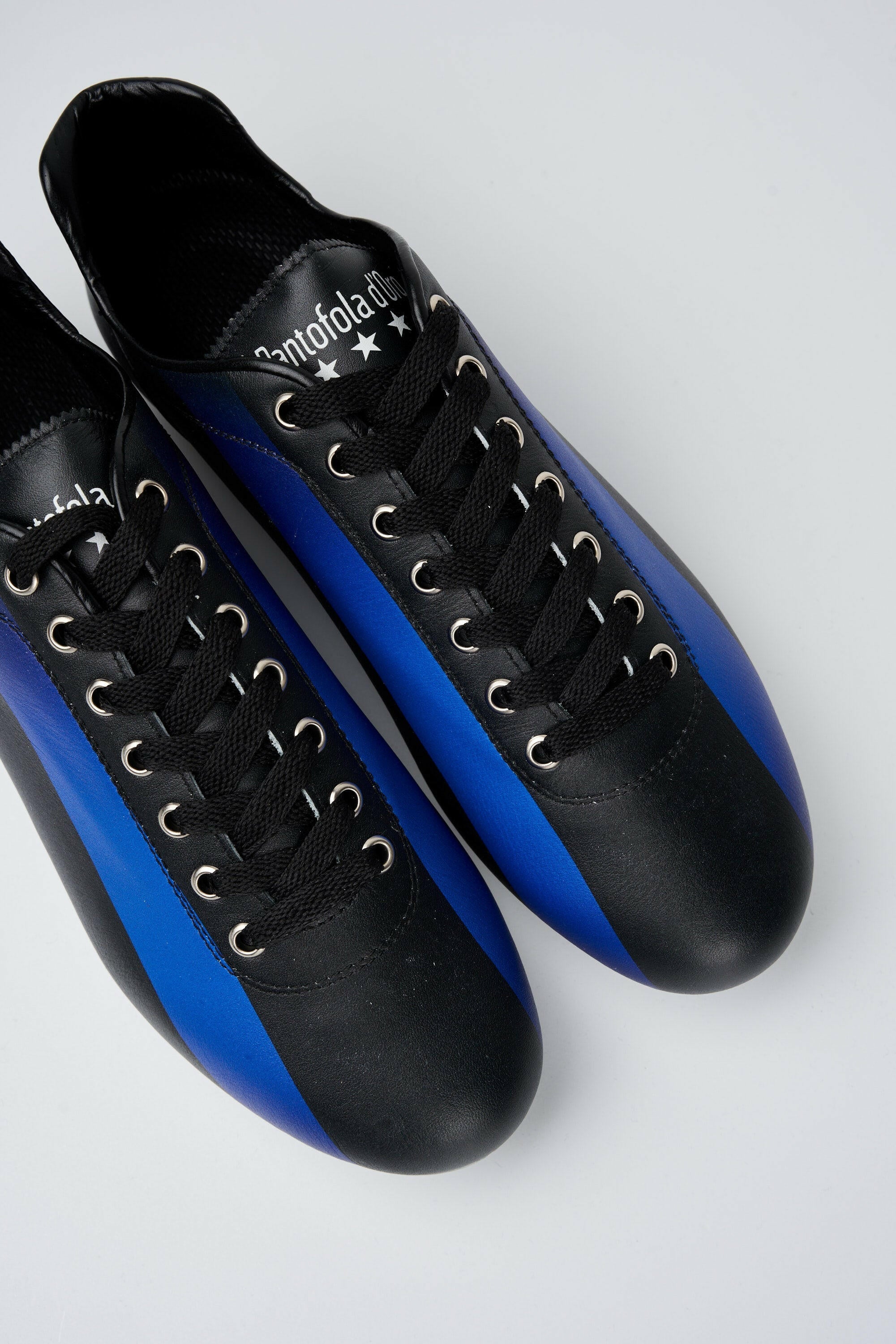 Scarpe da calcio Lazzarini in pelle blu Limited Edition x Pupi.