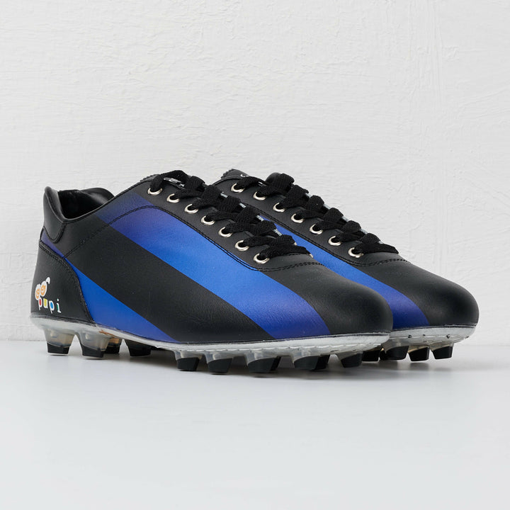 Scarpe da calcio Lazzarini in pelle blu Limited Edition x Pupi.