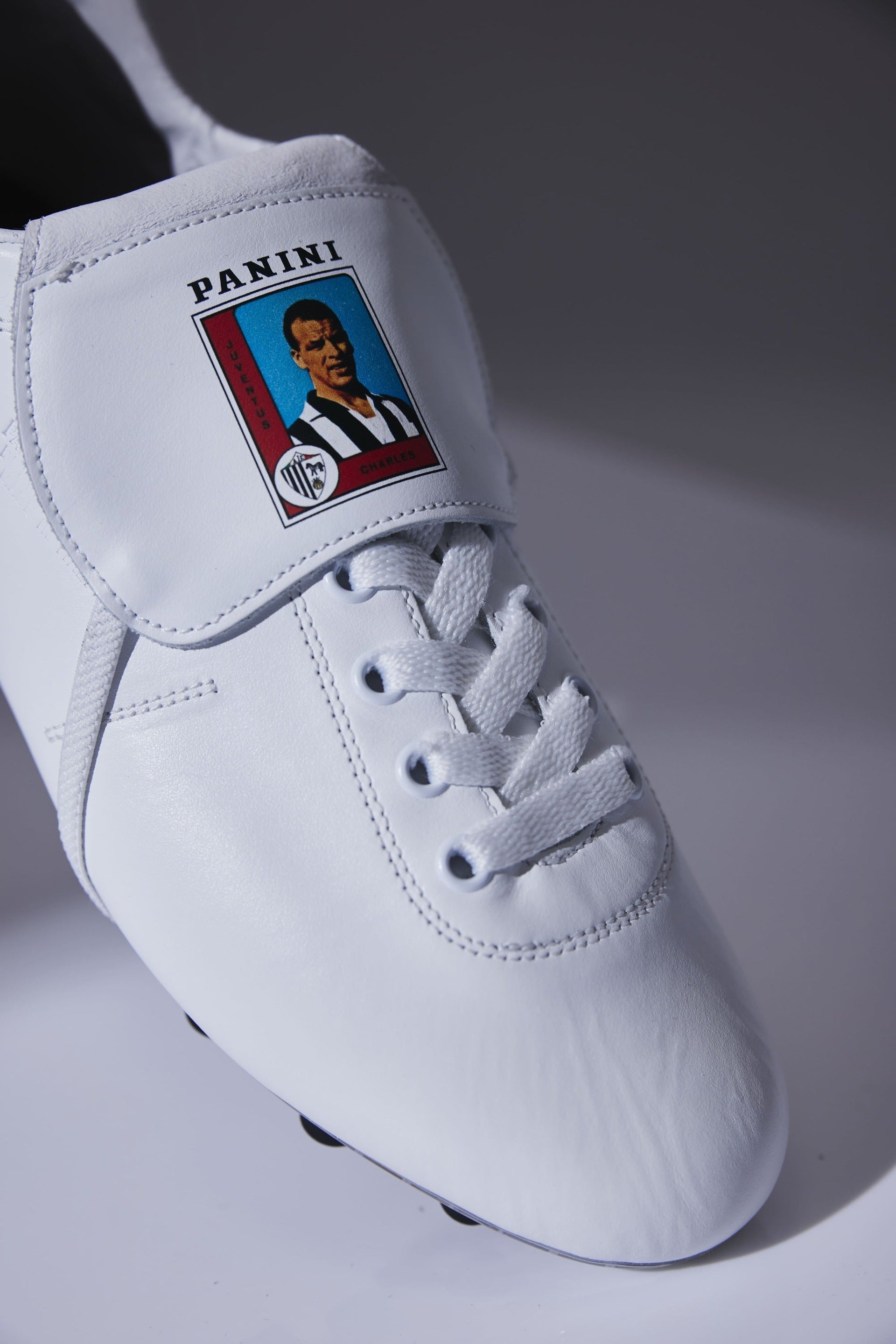 Scarpe da calcio Lazzarini in pelle bianca Limited Edition x Panini