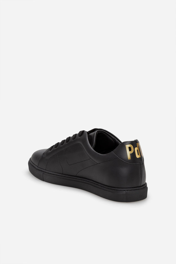 Sneakers uomo N.100 in pelle nera.