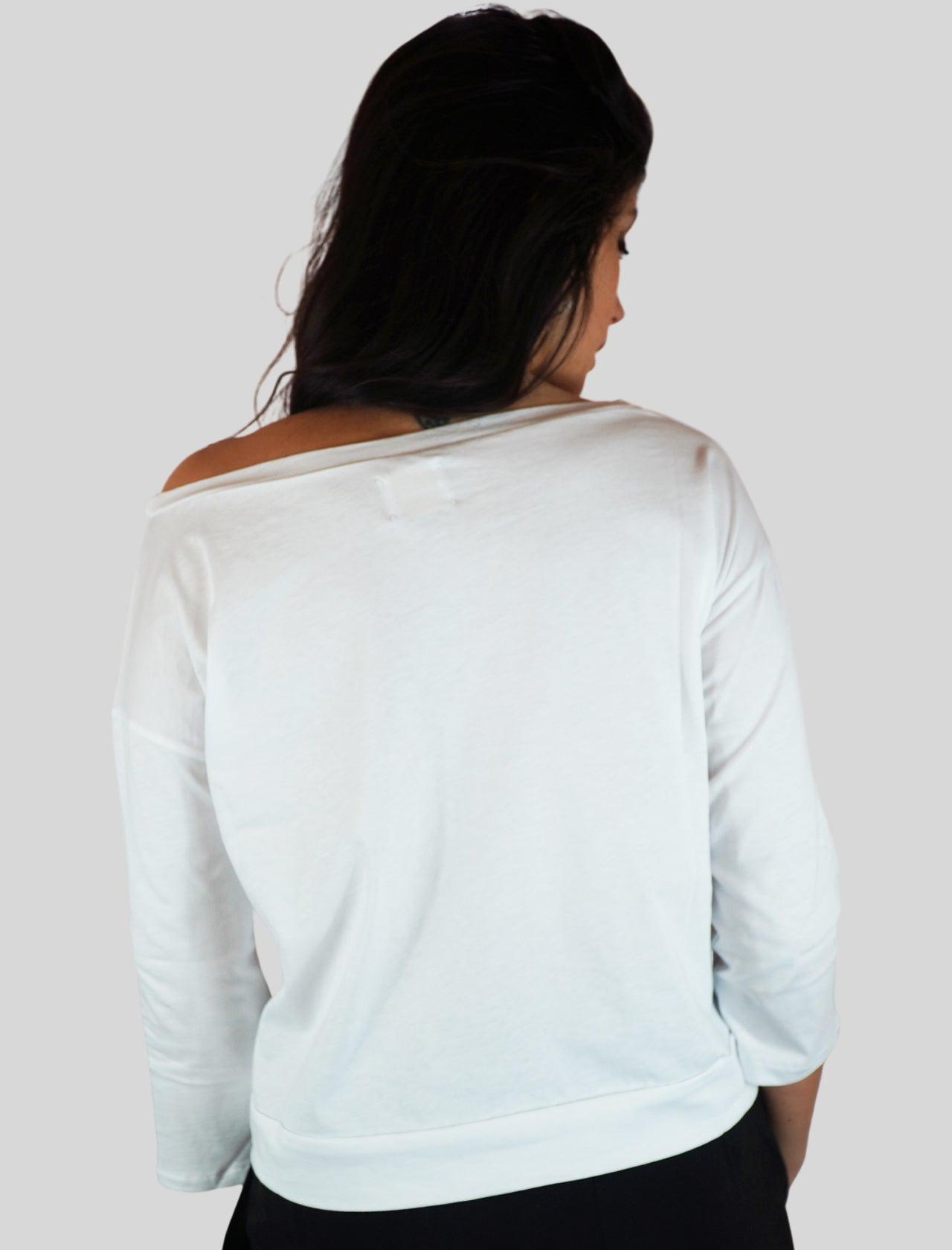 Vêtements pour femmes Chemise basique à manches longues en coton blanc
