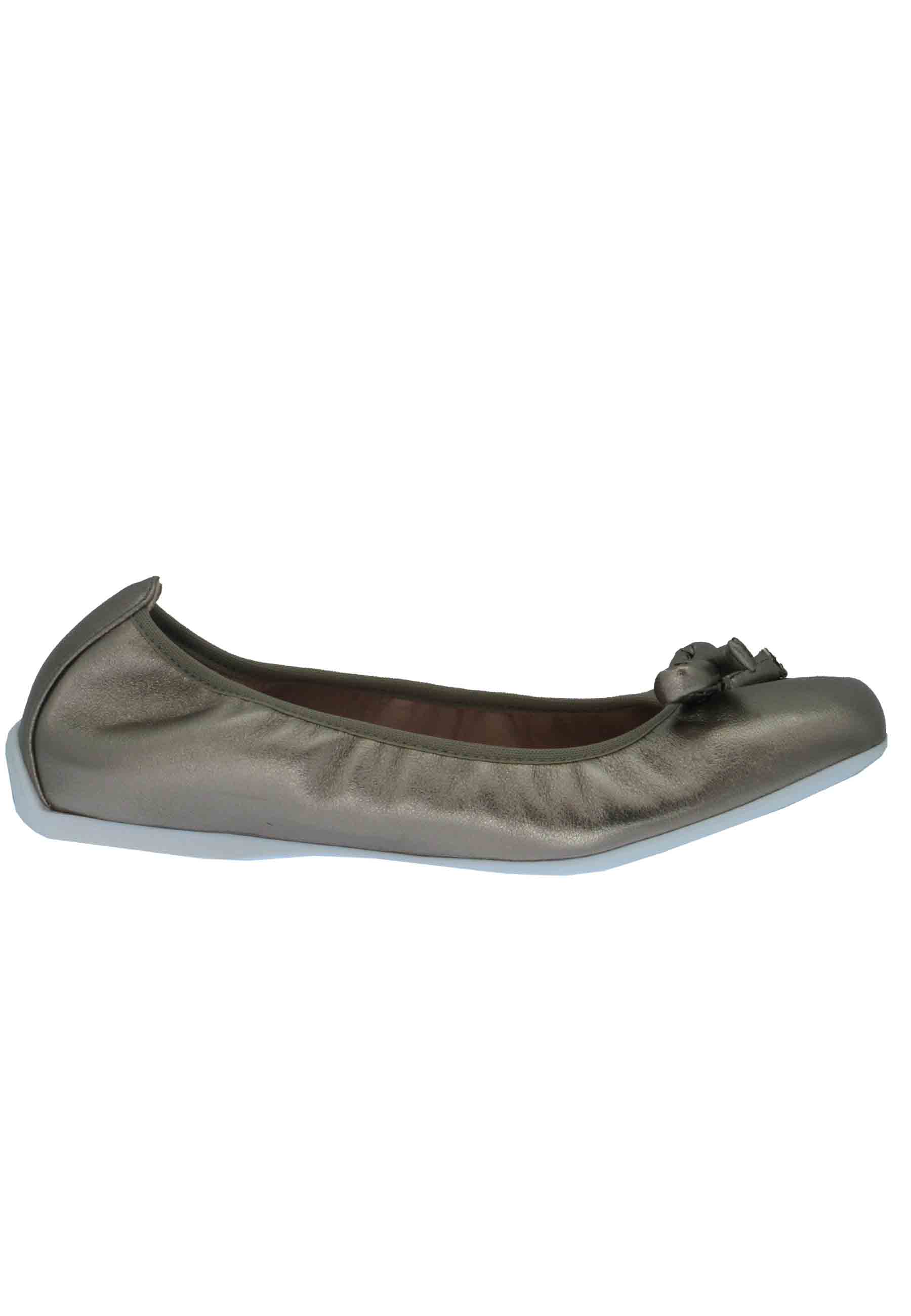 Ballerines femme Aleda en cuir bronze et semelle basse en caoutchouc