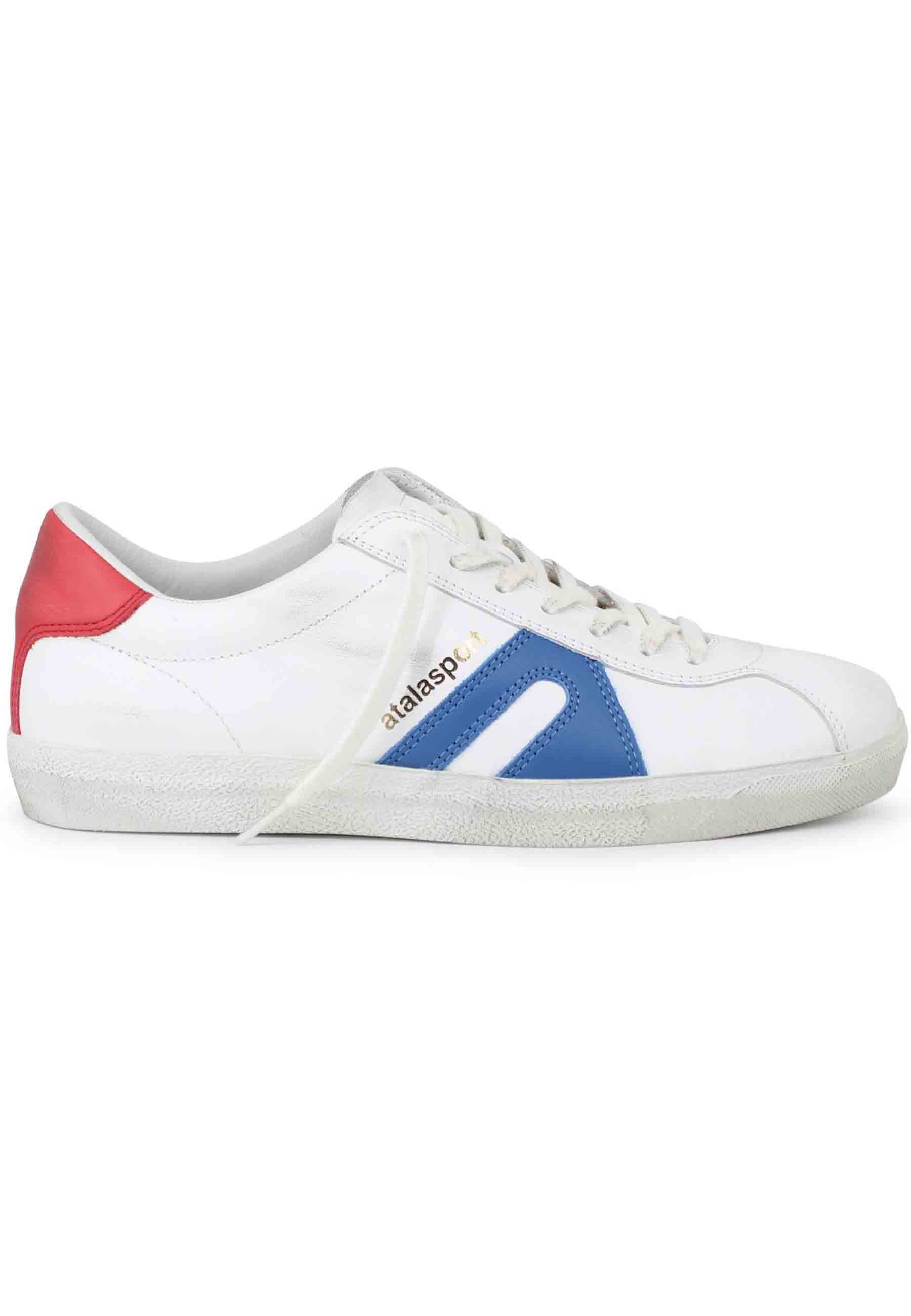 Men's white leather sneakers