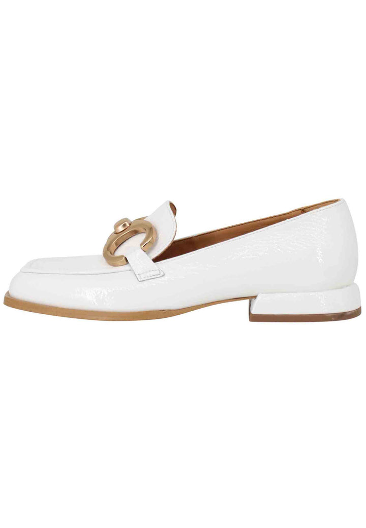 Mocassini donna Poppi Chal in naplak off white con morsetto in oro satinato BF0101X 016 Bruno Premi 