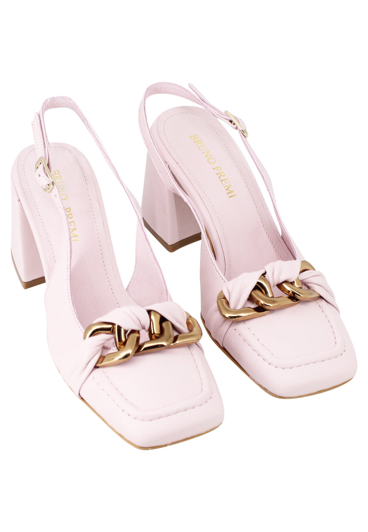 Decollete slingback donna Tal Bon in pelle glicine tacco alto e punta quadra BF0503X 036 Bruno Premi 