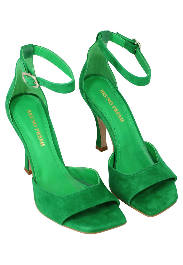Sandali donna Soly Lea in camoscio verde con cinturino alla caviglia BF1701X 026 Bruno Premi 