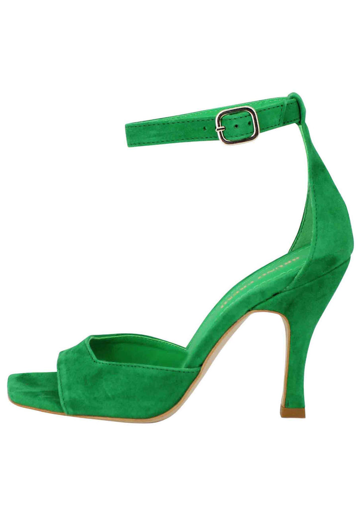 Sandali donna Soly Lea in camoscio verde con cinturino alla caviglia BF1701X 026 Bruno Premi 