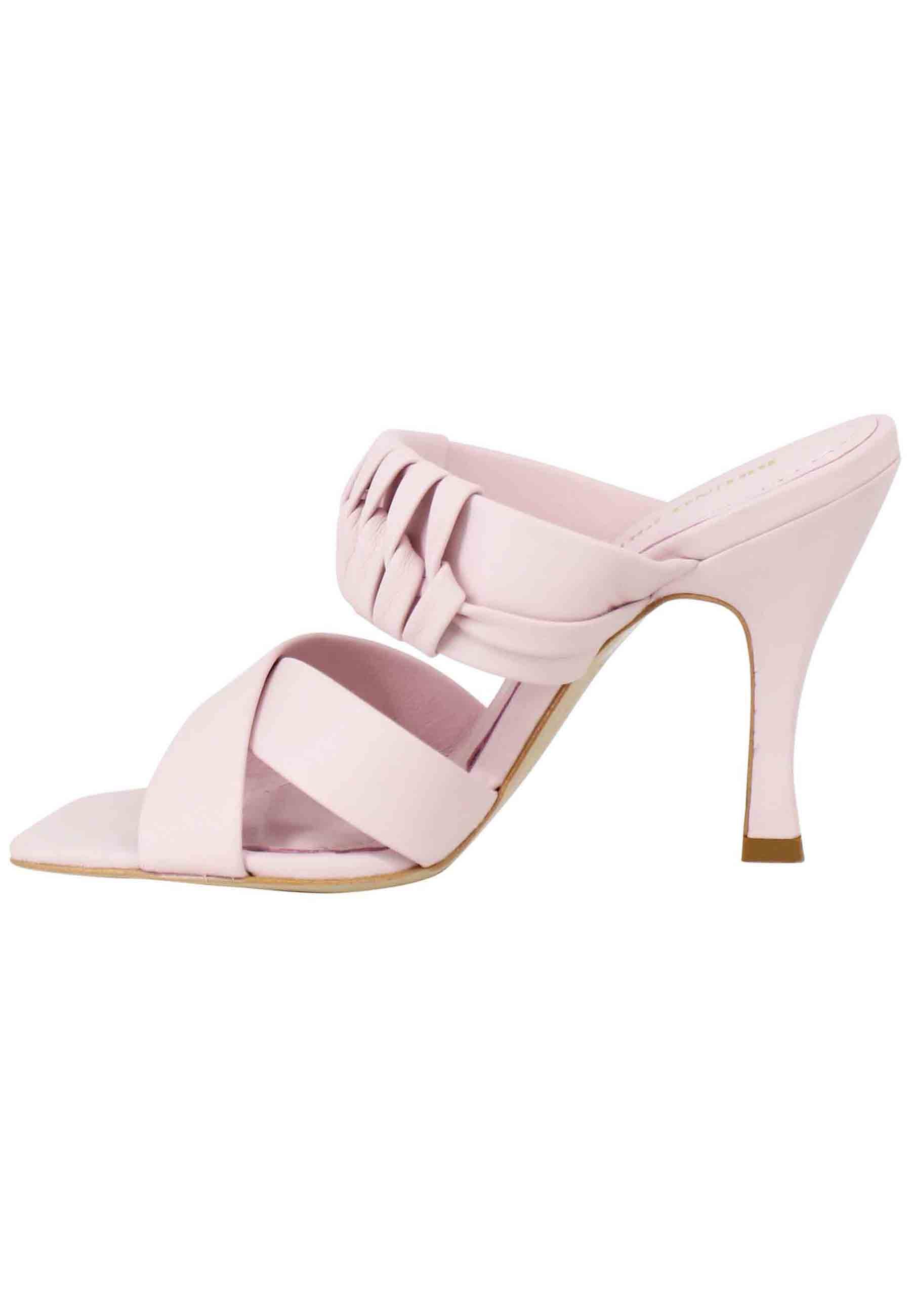 Sandali donna in pelle glicine con tacco alto e punta quadra BF1702X 036 Bruno Premi 