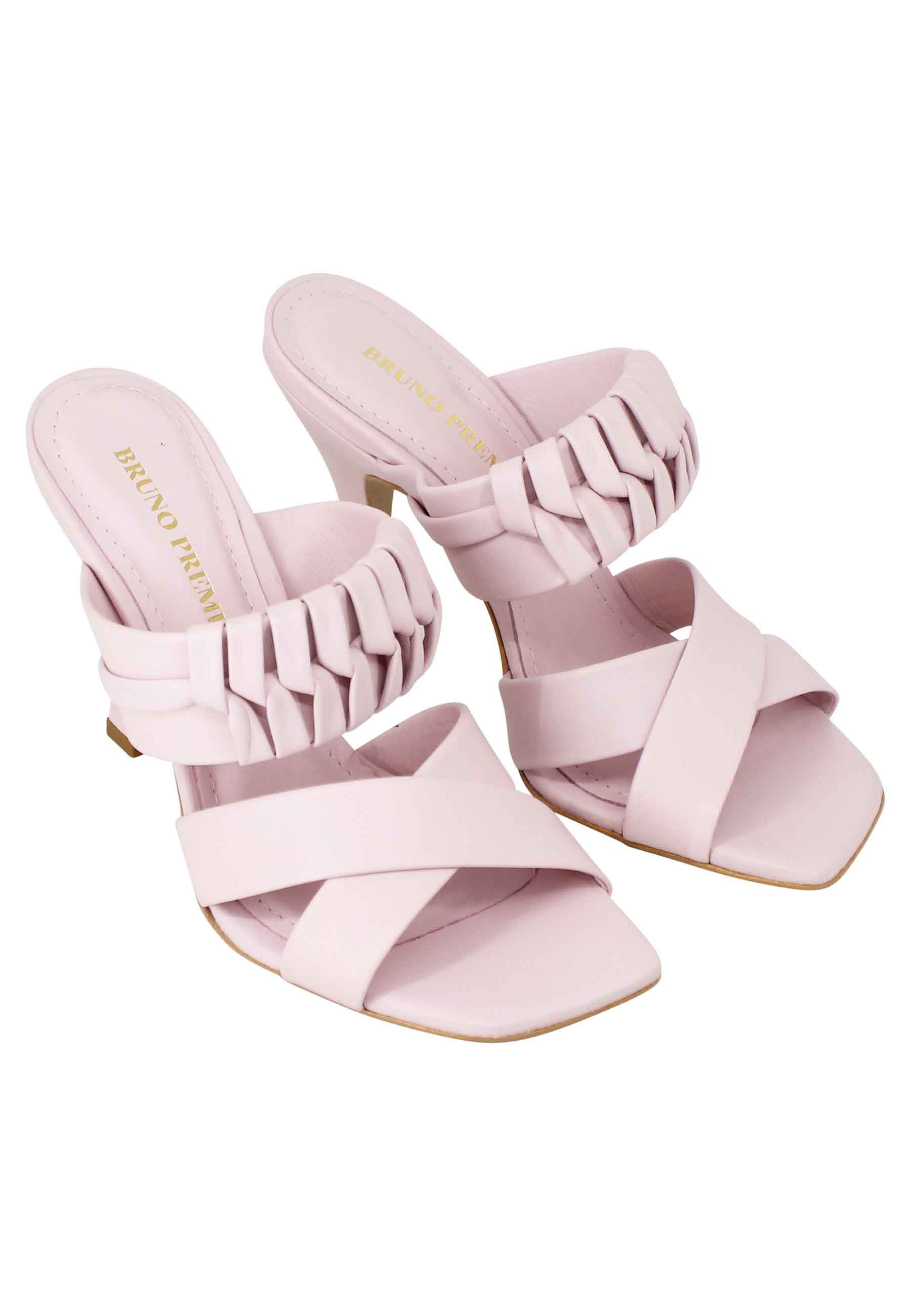 Sandali donna in pelle glicine con tacco alto e punta quadra BF1702X 036 Bruno Premi 
