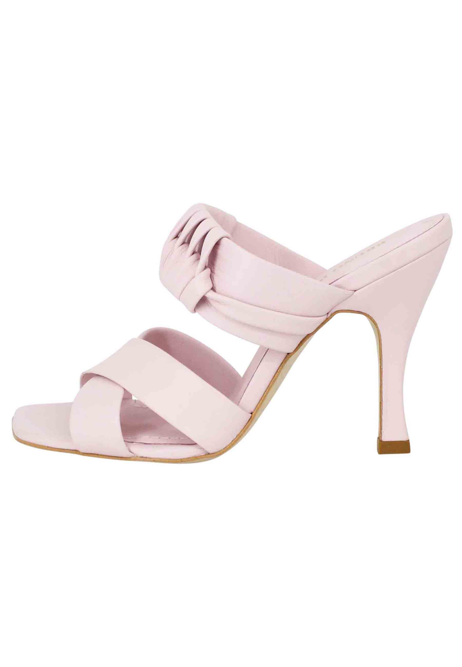 Sandali donna in pelle glicine con tacco alto e punta quadra BF1702X 036 Bruno Premi 