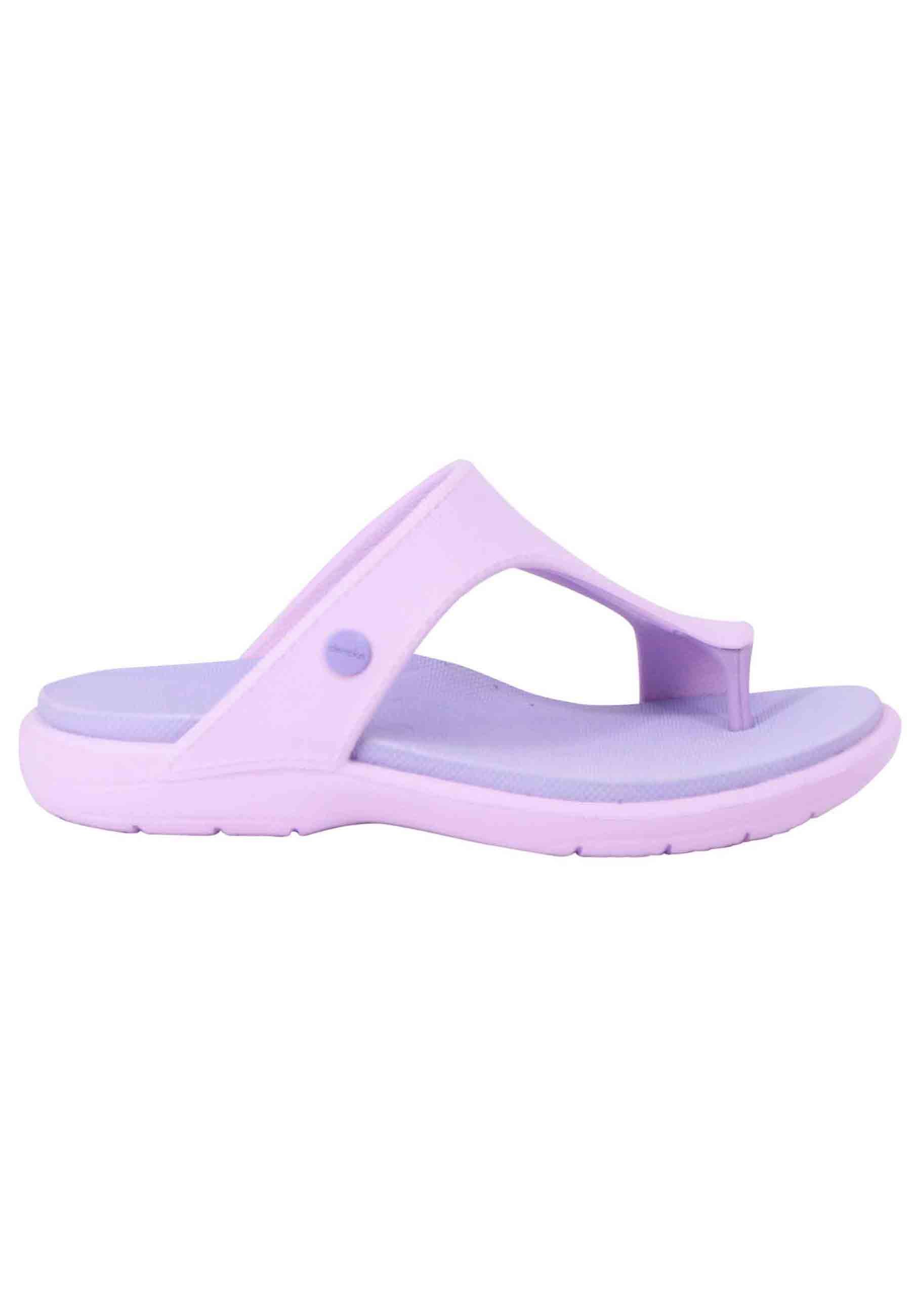 Tongs femme en caoutchouc lilas