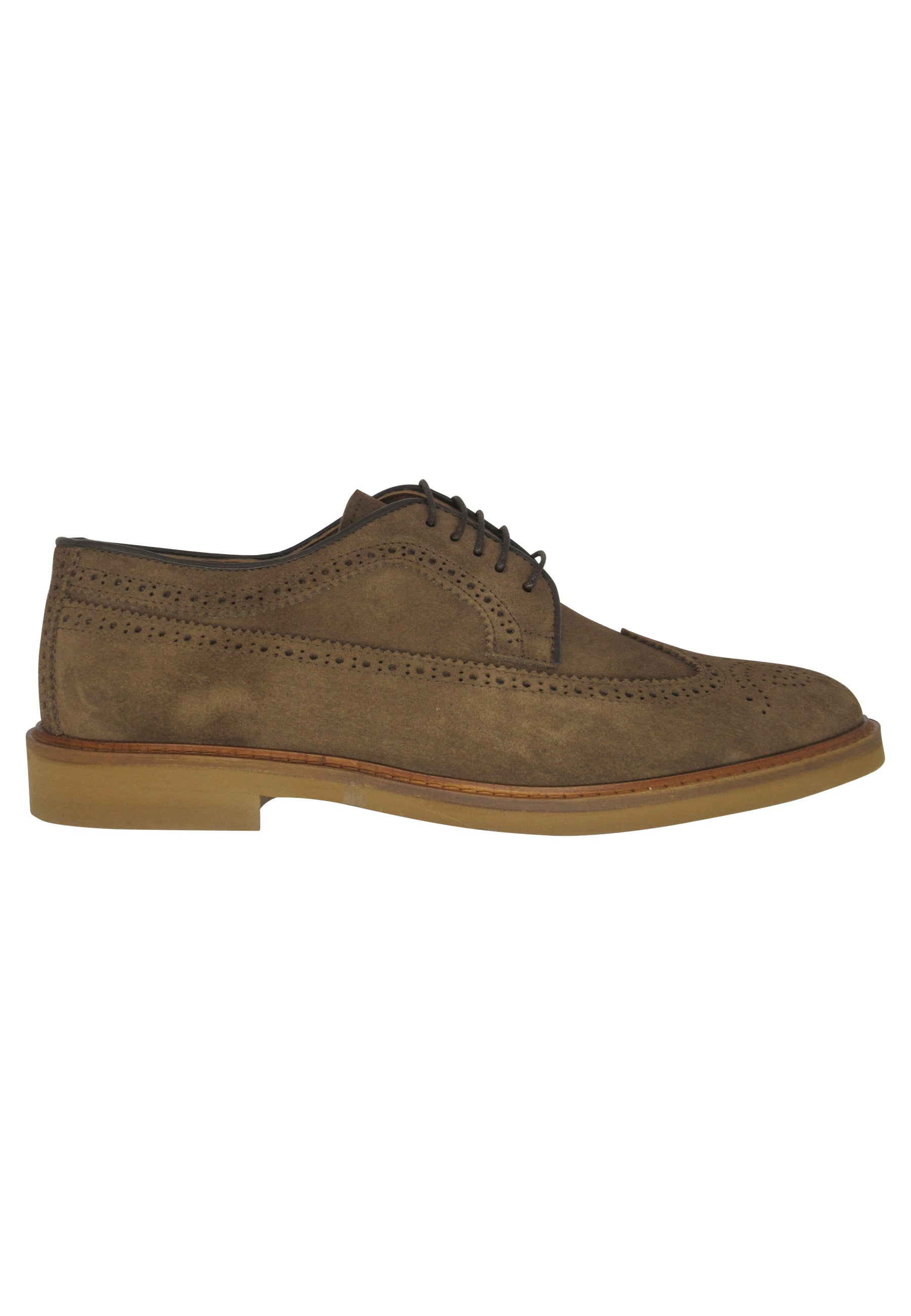 Men's cigar suede lace-ups with ultra-light rubber sole