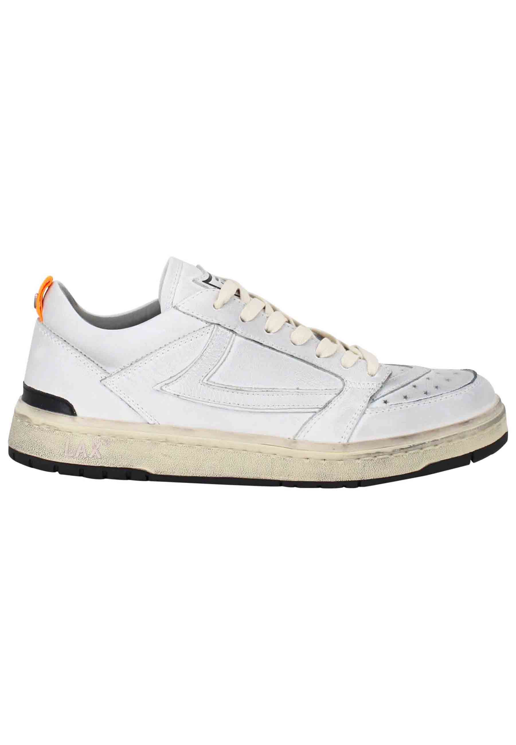 Sneakers uomo Starlight Shield in pelle bianca vintage
