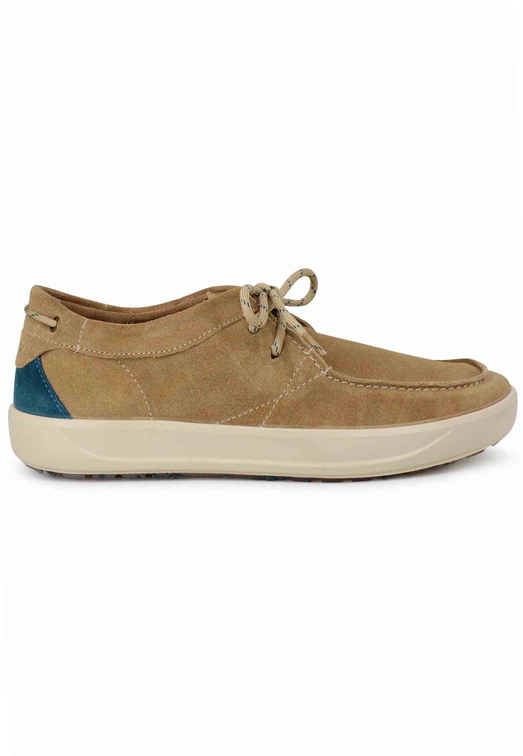 Chaussures à lacets pour hommes Bob Cat en daim beige avec semelle en caoutchouc