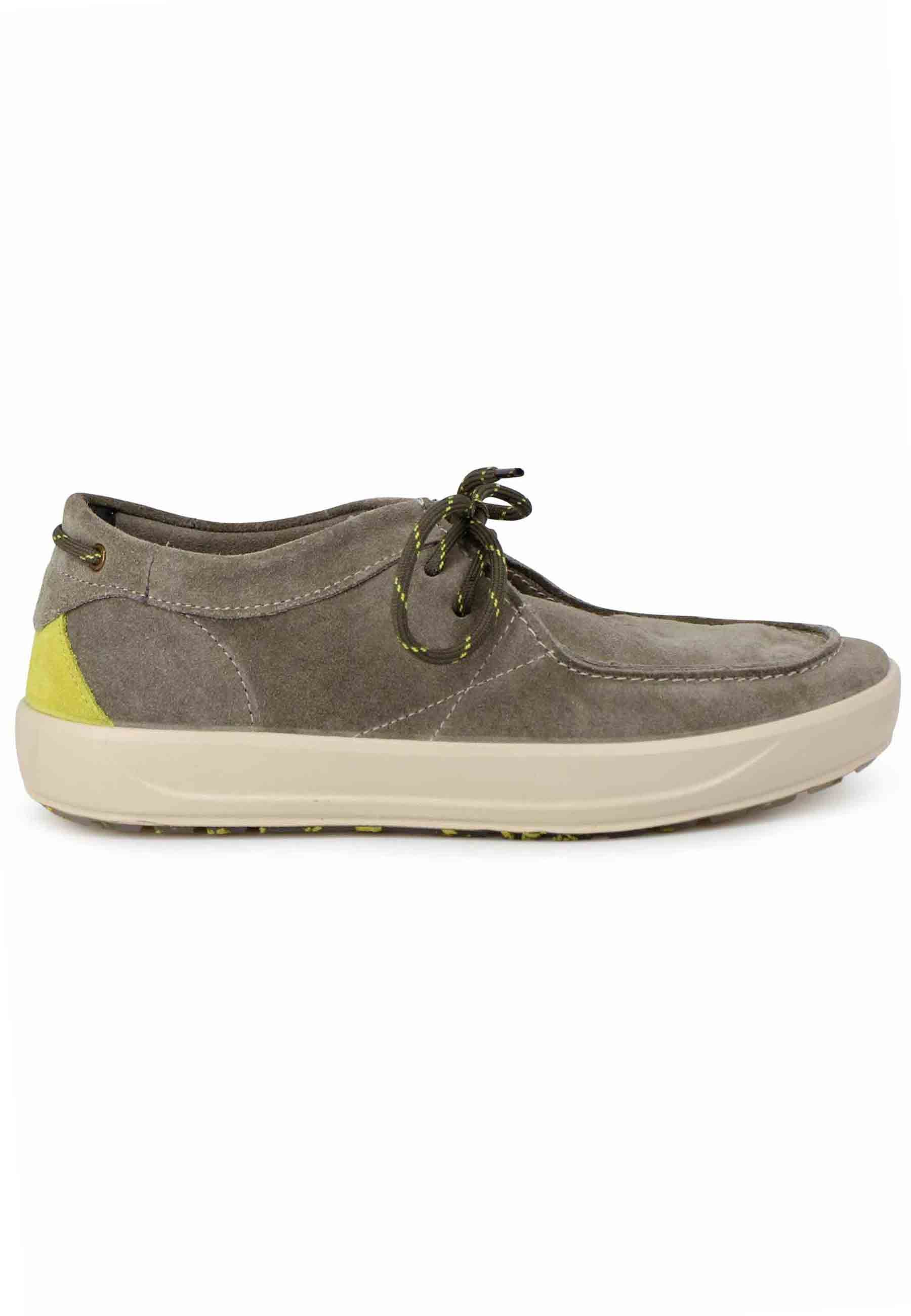 Chaussures à lacets pour hommes Bob Cat en daim vert avec semelle en caoutchouc