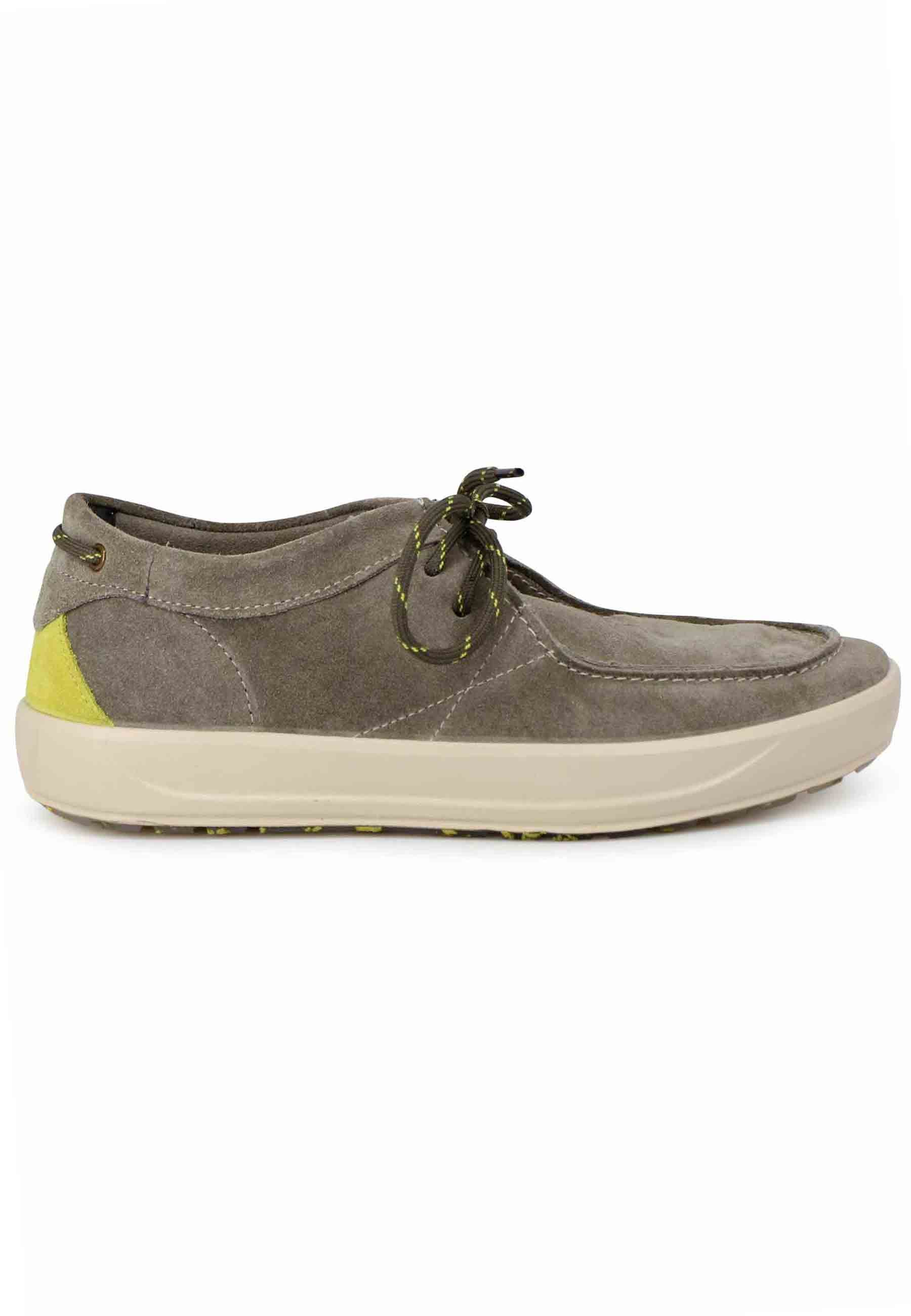 Bob Cat men's lace-ups in green suede with rubber sole