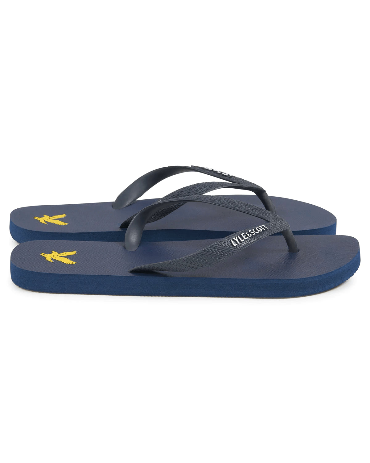 Men's blue rubber flip-flop sandals