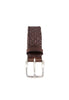 Cintura uomo in pelle intrecciata testa di moro con fibbia in argento Uomo MRS238C028 C60