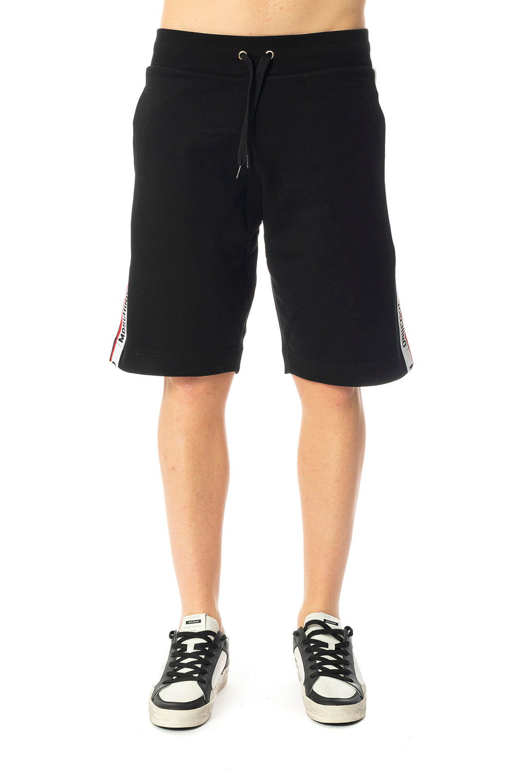 Men's shorts in black cotton