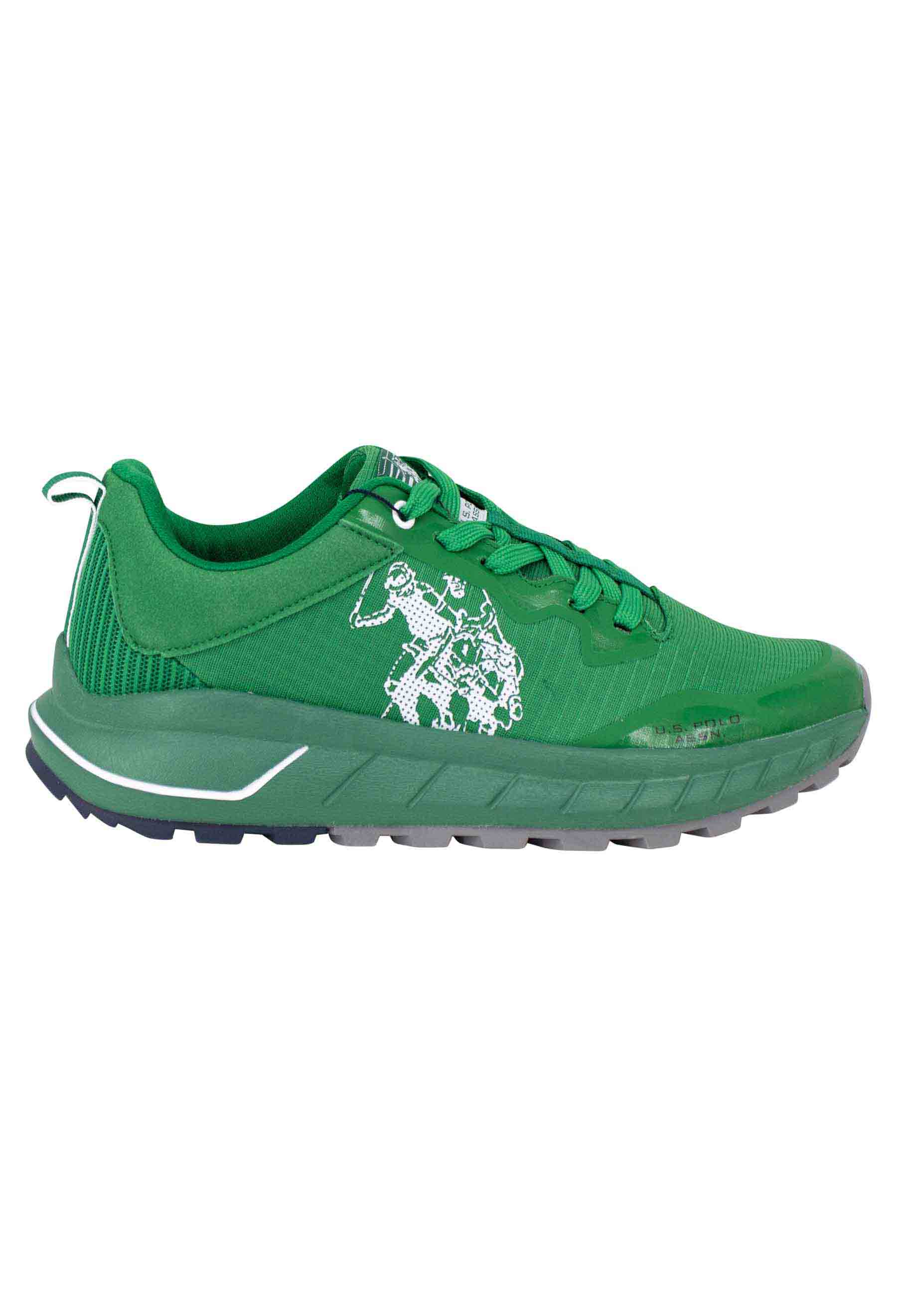 Spatarella Sneakers uomo in camoscio e tessuto verde