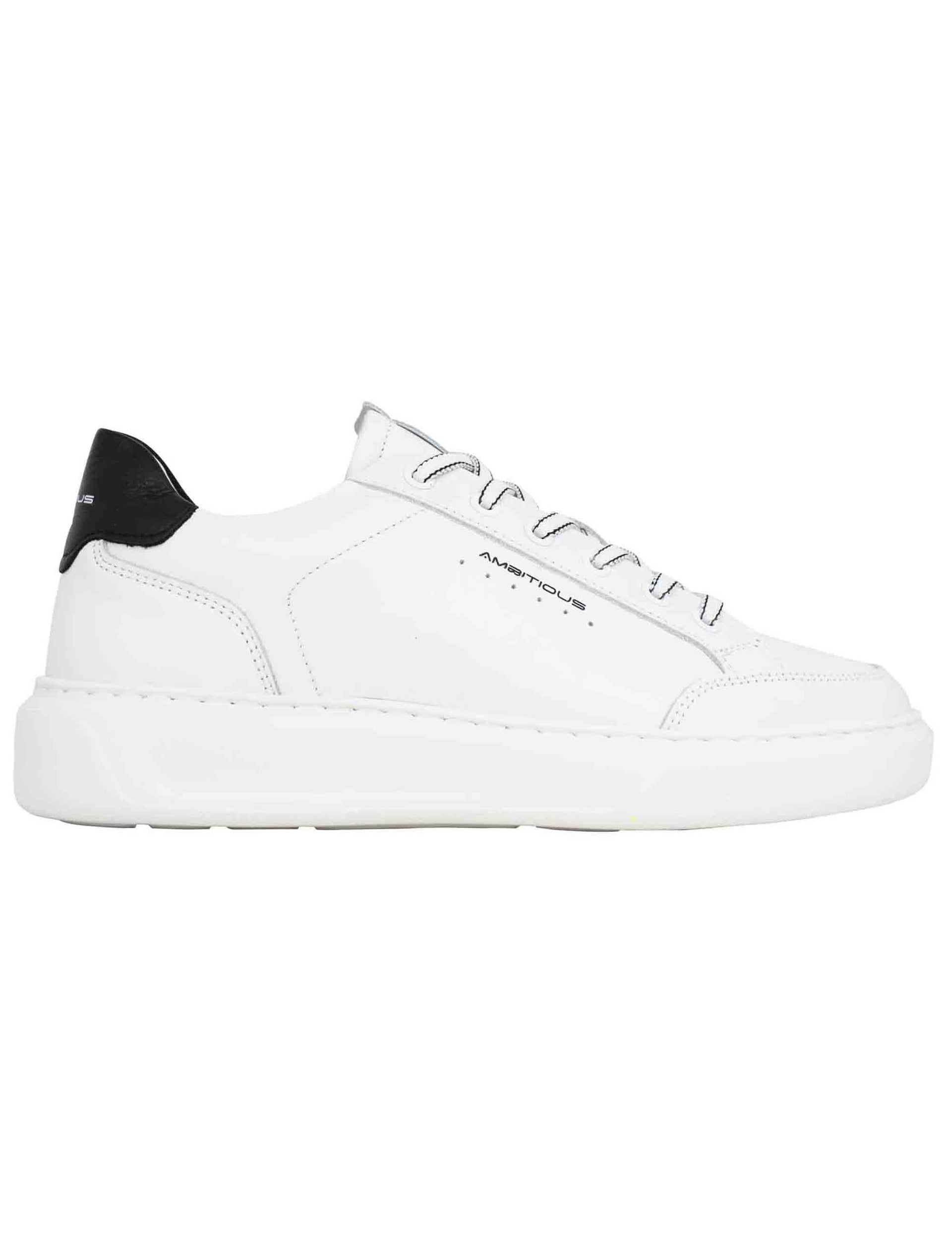 Kit men's sneakers in white leather