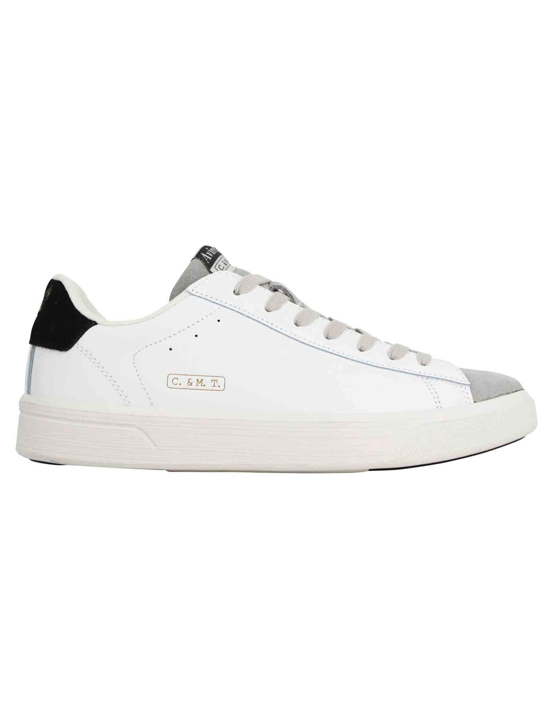 Mikel men's sneakers in white vegan leather with vintage sole