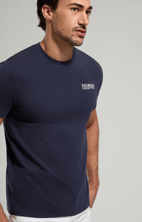 T-shirt uomo girocollo in jersey blu bmt0162-7000