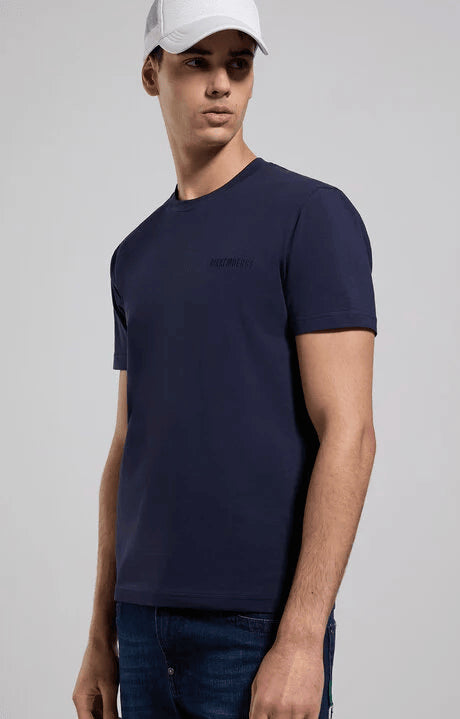 T-shirt uomo girocollo in jersey blu bmt0202-7000